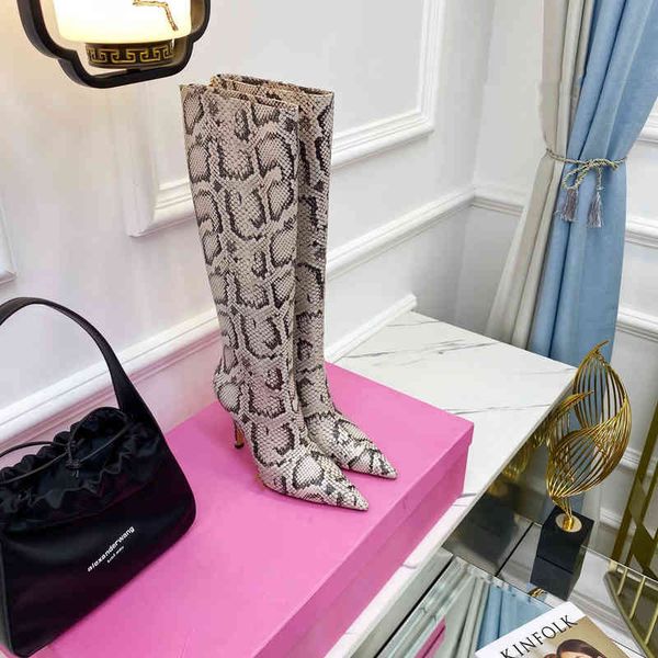 boots by snake pointed high-heeled boots with versatile back zipper fashion women's over the knee, Black
boots by snake pointed high-heeled boots with versatile back zipper fashion women's over the knee, Black