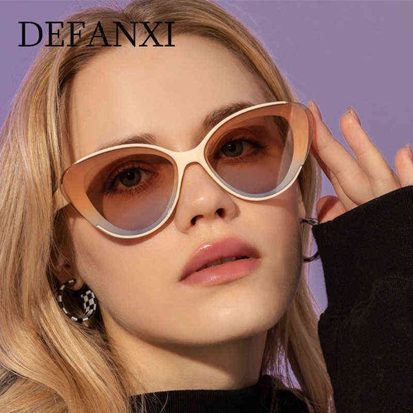 women brand cat eye sunglasses luxury trending beige small frame cateye gradient sun glasses female elegant eyewear 220728, White;black
women brand cat eye sunglasses luxury trending beige small frame cateye gradient sun glasses female elegant eyewear 220728, White;black