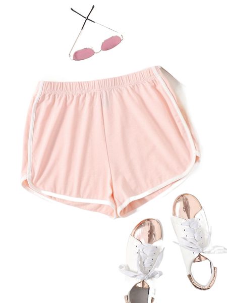 contrast binding track shorts o3bb#, White;black