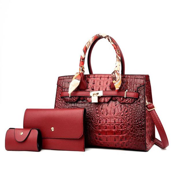 designer crossbody 3piece set mother child bag shoulder messenger bags women alligator pu lock hasp hard
designer crossbody 3piece set mother child bag shoulder messenger bags women alligator pu lock hasp hard