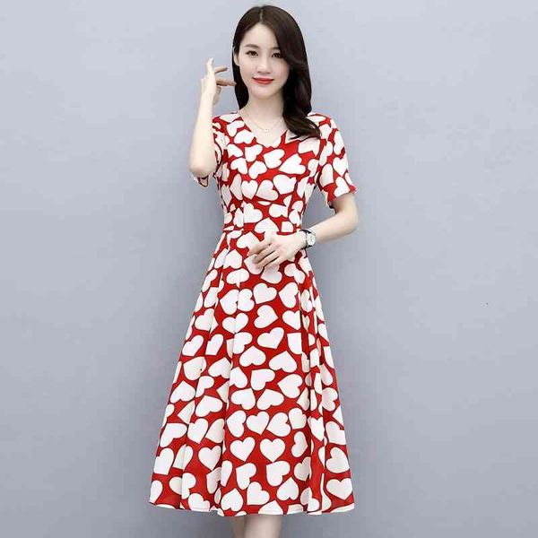 casual dresses women's floral dress 2022 summer short sleeved mother shows thin temperament, foreign style chiffon skirt br6q, Black;gray
casual dresses women's floral dress 2022 summer short sleeved mother shows thin temperament, foreign style chiffon skirt br6q, Black;gray
