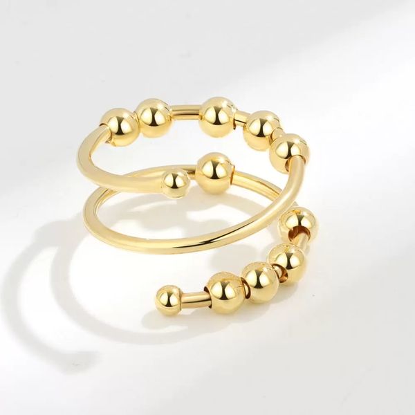 adjustable anti anxiety ring with beads fidget spinning ring for women men gold silver anxiety worry finger ring thin spinning bead rings wh, Golden;silver
adjustable anti anxiety ring with beads fidget spinning ring for women men gold silver anxiety worry finger ring thin spinning bead rings wh, Golden;silver
