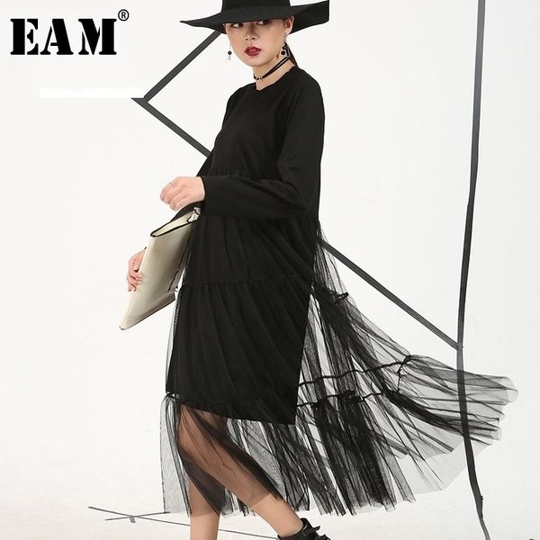 eam spring black color stitching perspective gauze loose large size longsleeved mesh dress women as3361 y200805, Black;pink
eam spring black color stitching perspective gauze loose large size longsleeved mesh dress women as3361 y200805, Black;pink