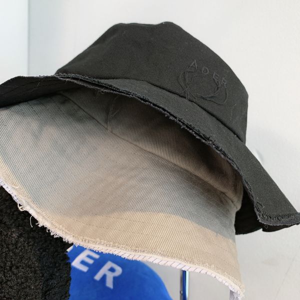embroidered letter sun bucket hat men women caps, Blue;gray 
embroidered letter sun bucket hat men women caps, Blue;gray