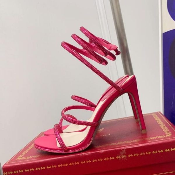 rene caovilla cleo open toe sandals crystal embellished spiral snake tail sandals twining rhinestone sandal women 10cm claret stiletto heels, Black
rene caovilla cleo open toe sandals crystal embellished spiral snake tail sandals twining rhinestone sandal women 10cm claret stiletto heels, Black