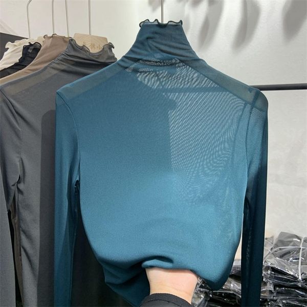 mesh see through women t-shirts summer turtleneck solid slim elastic long-sleeved female buttoming pulls tees 220516, White
mesh see through women t-shirts summer turtleneck solid slim elastic long-sleeved female buttoming pulls tees 220516, White