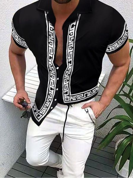 man camisa printing dress shirt clothing print striped blouse hawaii short sleeve summer blouses plus size lujo shirts overshirt 3xl, White;black
man camisa printing dress shirt clothing print striped blouse hawaii short sleeve summer blouses plus size lujo shirts overshirt 3xl, White;black