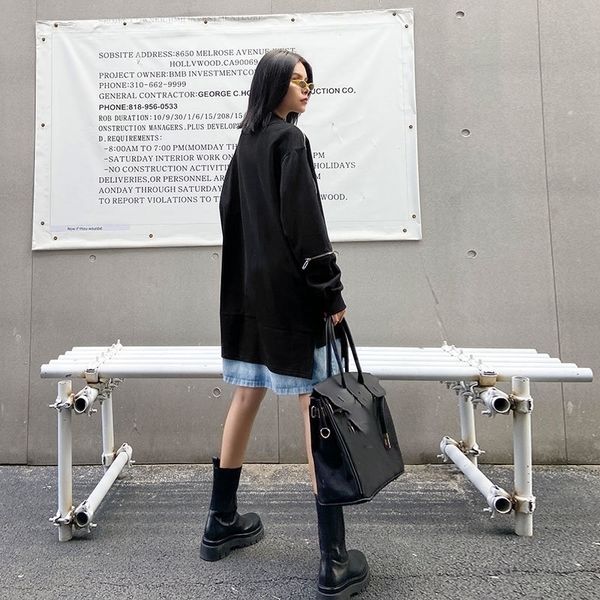 xitao split sweatshirt fashion women full sleeve pleated goddess fan casual style autumn pullover sweatshirt xj5319 201202, Black
xitao split sweatshirt fashion women full sleeve pleated goddess fan casual style autumn pullover sweatshirt xj5319 201202, Black