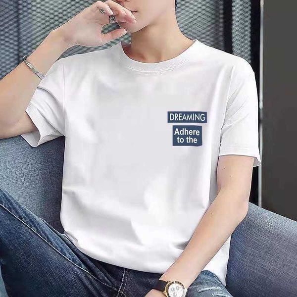 short sleeve t-shirt men's spring and summer thin bottomed shirt fashion brand ins sweater loose and versatile clothes, White;black
short sleeve t-shirt men's spring and summer thin bottomed shirt fashion brand ins sweater loose and versatile clothes, White;black