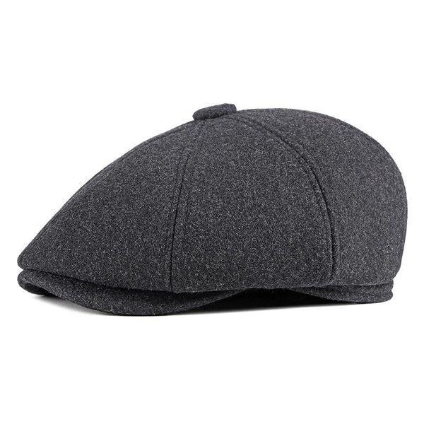 berets middle aged and old people's octagonal hat british fashion autumn winter woollen warm ear protection beret men's capberets, Blue;gray
berets middle aged and old people's octagonal hat british fashion autumn winter woollen warm ear protection beret men's capberets, Blue;gray