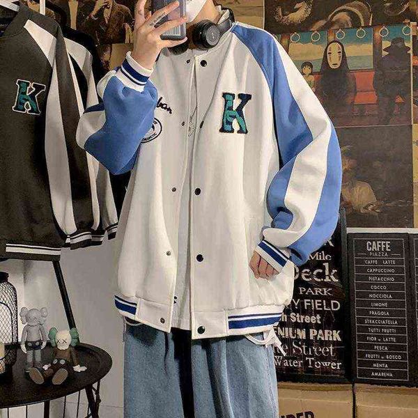 jacket men's hip hop spring and autumn clothes new baseball suit coat korean trend loose, Black;brown
jacket men's hip hop spring and autumn clothes new baseball suit coat korean trend loose, Black;brown