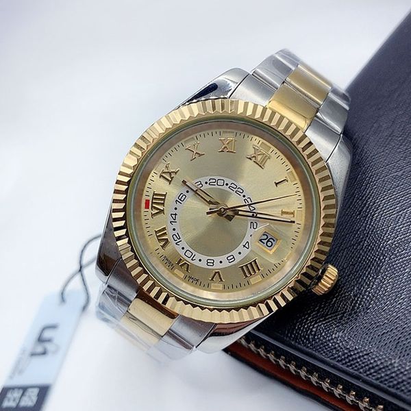 classic men watches 42mm sky dwell 2813 movement automatic mechanical watch 904l steel strap luminous waterproof wristwatches reloj de lujo, Slivery;brown
classic men watches 42mm sky dwell 2813 movement automatic mechanical watch 904l steel strap luminous waterproof wristwatches reloj de lujo, Slivery;brown