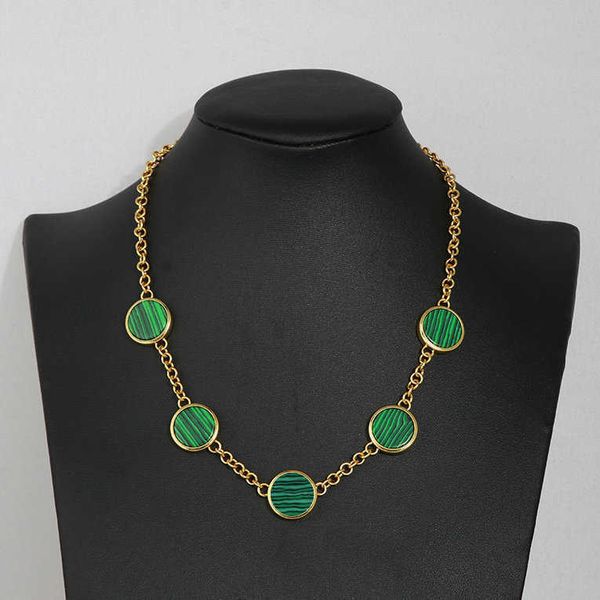 necklace new natural stone lapis lazuli malachite shell real 18k gold plated brand letter pendant necklaces, Silver 
necklace new natural stone lapis lazuli malachite shell real 18k gold plated brand letter pendant necklaces, Silver