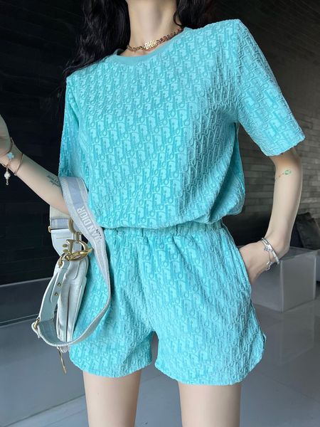 two piece dress designer suit 022 summer new casual and versatile mint green jacquard letter short sleeve + elastic waist shorts two-piece s, White
two piece dress designer suit 022 summer new casual and versatile mint green jacquard letter short sleeve + elastic waist shorts two-piece s, White