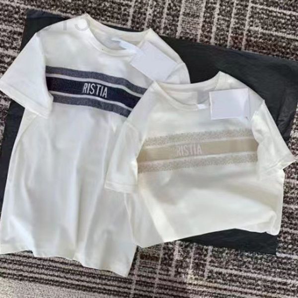 women's t-shirt designer 22ss new jacquard stripe letter casual round neck short sleeve men's t-shirt women's, White
women's t-shirt designer 22ss new jacquard stripe letter casual round neck short sleeve men's t-shirt women's, White
