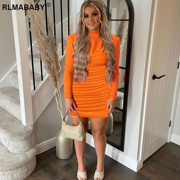 autumn winter new high neck long sleeve pad shoulder folds package hip mini dress women long sleeve orange bodycon dress, Black;gray
autumn winter new high neck long sleeve pad shoulder folds package hip mini dress women long sleeve orange bodycon dress, Black;gray