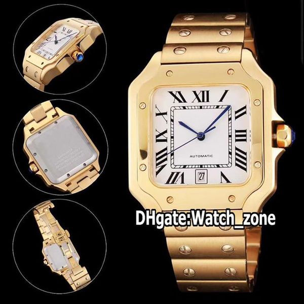 43mm xl size wgsa0009 watches white dial asian 2813 automatic mens watch 18k gold steel bracelet sport watch zone290b, Slivery;brown
43mm xl size wgsa0009 watches white dial asian 2813 automatic mens watch 18k gold steel bracelet sport watch zone290b, Slivery;brown