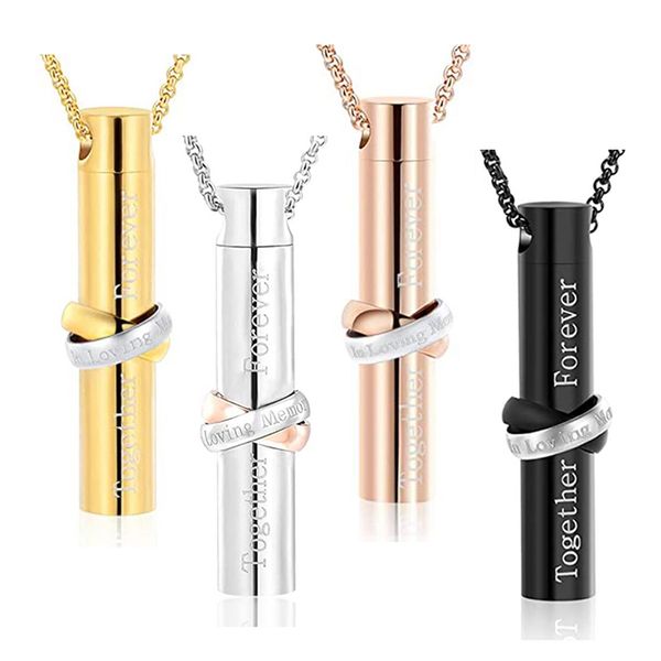 womens mens urn ashes stainless steel cylinder pendant necklaces for cremation memorial keepsakes jewelry-together forever, Silver
womens mens urn ashes stainless steel cylinder pendant necklaces for cremation memorial keepsakes jewelry-together forever, Silver