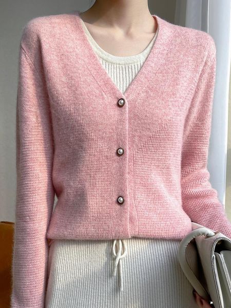 women's knits & tees merino wool sweater women's v-neck knit cardigan loose casual fashion pearl button jacket spring autumnwomen&#, White
women's knits & tees merino wool sweater women's v-neck knit cardigan loose casual fashion pearl button jacket spring autumnwomen&#, White
