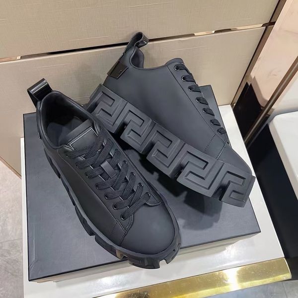designer casual shoes greca labyrinth sneakers thick-soled mens shoes leather calfskin platform shoe fashion trainers increased thick l6, Black
designer casual shoes greca labyrinth sneakers thick-soled mens shoes leather calfskin platform shoe fashion trainers increased thick l6, Black
