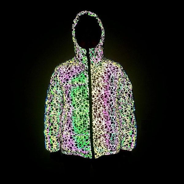 women's trench coats winter female reflecting jacket parka nightclub rainbow coat warm cotton padded hooded oversize outwear streetwear, Tan;black
women's trench coats winter female reflecting jacket parka nightclub rainbow coat warm cotton padded hooded oversize outwear streetwear, Tan;black