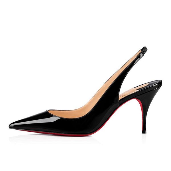 fashion women's red bottoms pumps sandals famous clare sling 80 mm high heels slingback pointed toes black white patent leather designe
fashion women's red bottoms pumps sandals famous clare sling 80 mm high heels slingback pointed toes black white patent leather designe