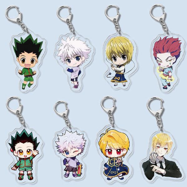 keychains animation surrounding acrylic key chain pendant full-time hunter xiaojie campus creative jewelry small gift, Silver 
keychains animation surrounding acrylic key chain pendant full-time hunter xiaojie campus creative jewelry small gift, Silver