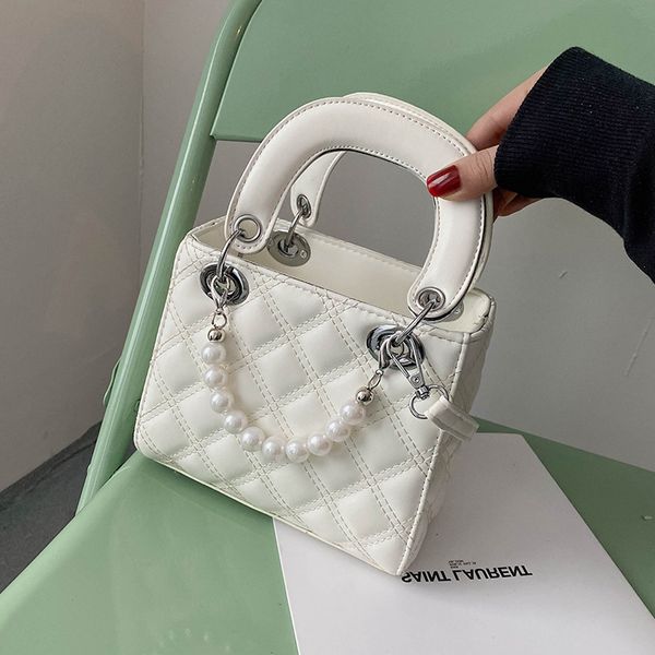 designer bags advanced french niche bag 2022 new fashion lingge pearl handbag