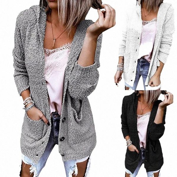 women's knits & tees fashion pockets plush cardigan sweater casual winter hooded coat jacket ladies female streetwear women long sleeve, White
women's knits & tees fashion pockets plush cardigan sweater casual winter hooded coat jacket ladies female streetwear women long sleeve, White
