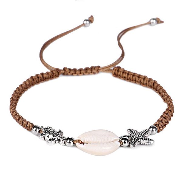 vintage handmade woven shell beads rope bracelets for women starfish turtle charm bracelet bangle jewelry gifts, Golden;silver
vintage handmade woven shell beads rope bracelets for women starfish turtle charm bracelet bangle jewelry gifts, Golden;silver
