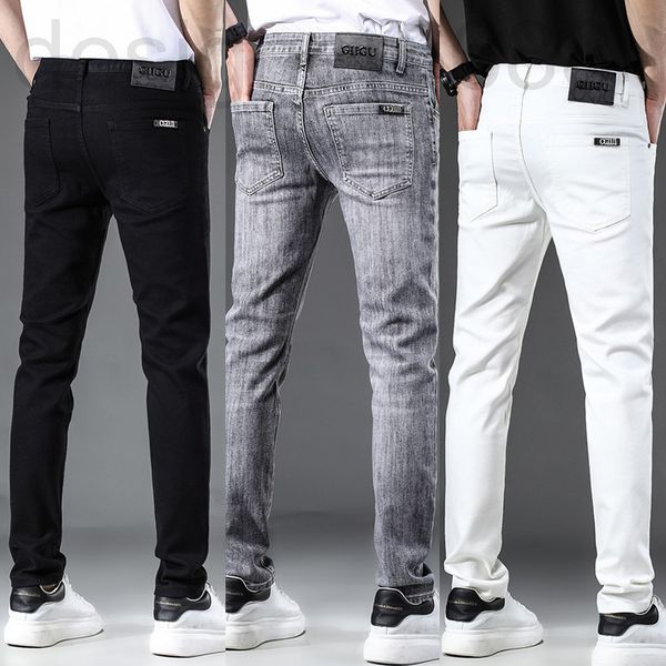 men's jeans designer spring jeans men's cotton korean version small foot slim fit brand black and white gray double g 427b, Blue
men's jeans designer spring jeans men's cotton korean version small foot slim fit brand black and white gray double g 427b, Blue