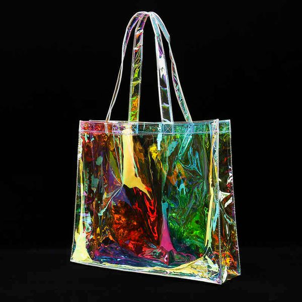 clear hologram shopping bag iridescent premium glitter tote available for custom 220512
clear hologram shopping bag iridescent premium glitter tote available for custom 220512