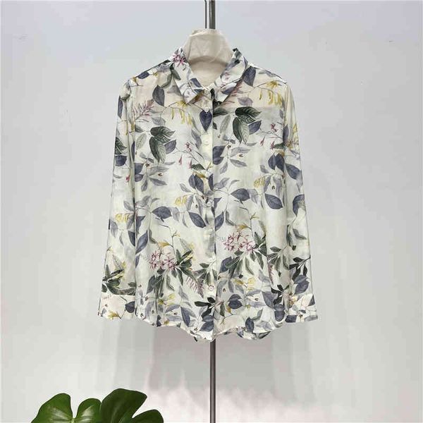 women's polos d fresh printed silk long sleeve shirt sweet and versatile lapel light spring summer blouse, White
women's polos d fresh printed silk long sleeve shirt sweet and versatile lapel light spring summer blouse, White