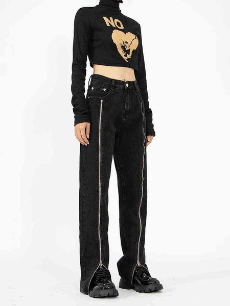zipper design black jeans women's spring and summer new street mopping straight tube slim neutral denim trousers female pants l220726, Blue
zipper design black jeans women's spring and summer new street mopping straight tube slim neutral denim trousers female pants l220726, Blue