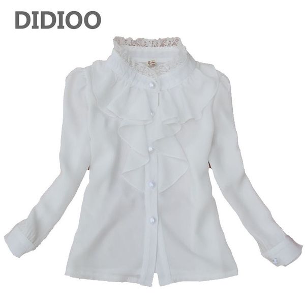 girls blouses spring autumn children's clothing brand chiffon peter pan collar long sleeve shirt white lace decoration 6 8 10 y 220517, White;black
girls blouses spring autumn children's clothing brand chiffon peter pan collar long sleeve shirt white lace decoration 6 8 10 y 220517, White;black