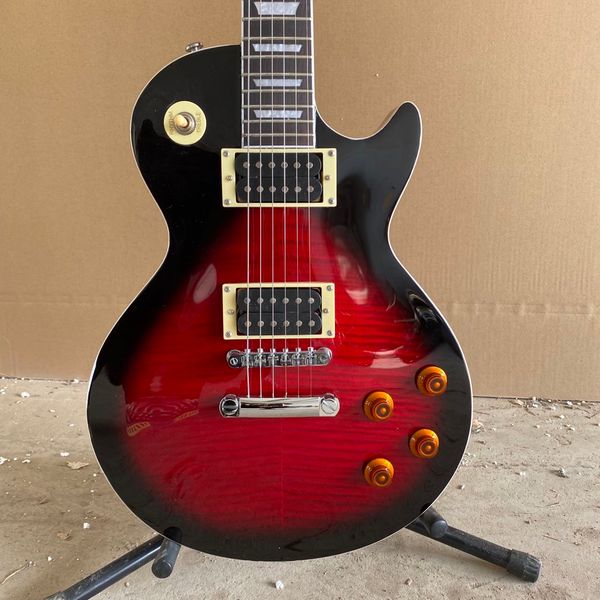 standard electric guitar black circle red color mahogany body tiger maple rosewood fingerboard same of the pictures
standard electric guitar black circle red color mahogany body tiger maple rosewood fingerboard same of the pictures