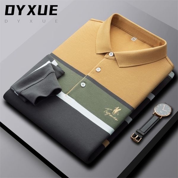 high end fashion brand striped designer embroidery casual turn down collar long sleeve polo shirts men men clothes 220426, White;black
high end fashion brand striped designer embroidery casual turn down collar long sleeve polo shirts men men clothes 220426, White;black