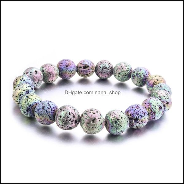 beaded strands bracelets jewelry electroplate 10mm lava stone beads bracelet diy aromatherapy essential oil diffuser drop delivery 2021 2sy, Black
beaded strands bracelets jewelry electroplate 10mm lava stone beads bracelet diy aromatherapy essential oil diffuser drop delivery 2021 2sy, Black