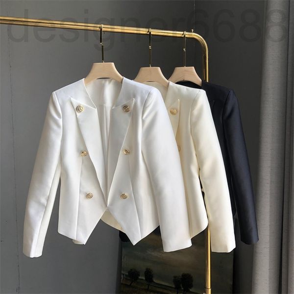 women's suits & blazers designer nanyou jianhuo women's suit spring and autumn temperament solid color lapel double row button coa, White;black
women's suits & blazers designer nanyou jianhuo women's suit spring and autumn temperament solid color lapel double row button coa, White;black