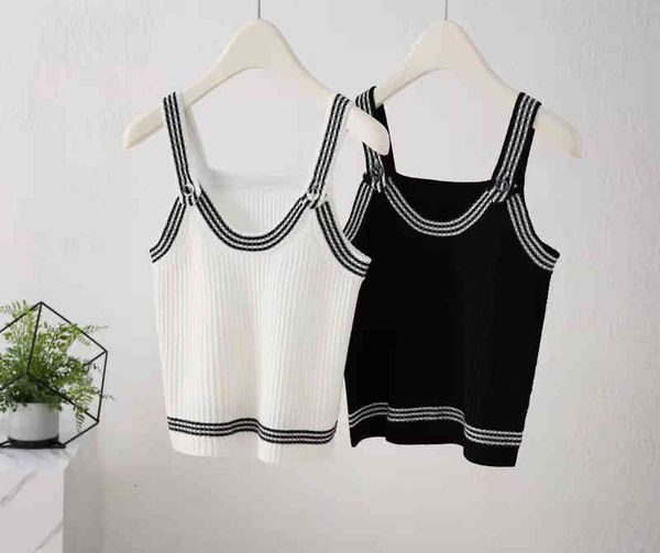 women's knits & tees 2022 spring color contrast outside wear fashion backless black and white knitted elastic versatile slim suspender
women's knits & tees 2022 spring color contrast outside wear fashion backless black and white knitted elastic versatile slim suspender