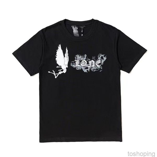 2022 new men's t-shirt fashion tide brand ink smoke devil angel letter v loose men's and women's short-sleeved 21, White;black
2022 new men's t-shirt fashion tide brand ink smoke devil angel letter v loose men's and women's short-sleeved 21, White;black