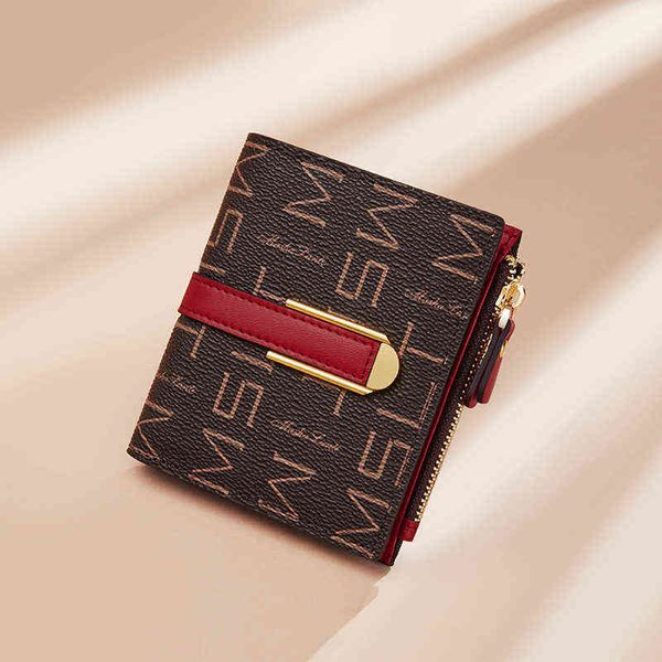 women s wallets vintage leather short female purse card holder lady small money purses 220611, Red;black
women s wallets vintage leather short female purse card holder lady small money purses 220611, Red;black