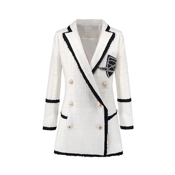 plus size xxxl women high street long jackets runway beading double breasted solid color white slim chic blazers lj201021, White;black
plus size xxxl women high street long jackets runway beading double breasted solid color white slim chic blazers lj201021, White;black