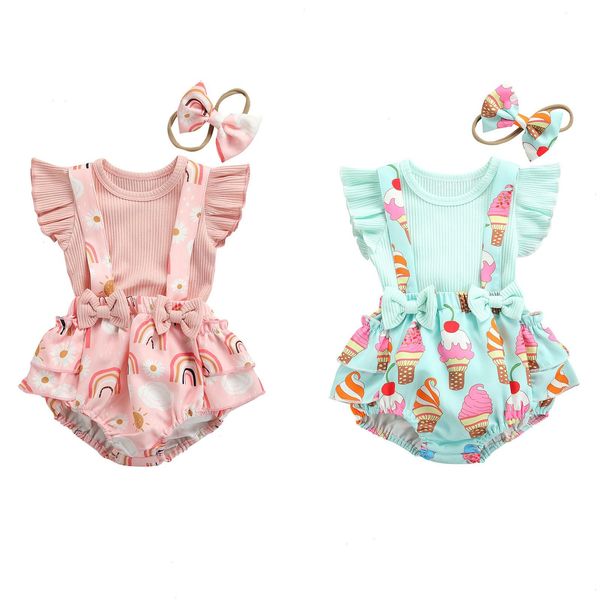 0-18m baby girls clothes sets 3pcs ruffles short sleeve t shirts rainbow ice cream printed bib shorts headband, White
0-18m baby girls clothes sets 3pcs ruffles short sleeve t shirts rainbow ice cream printed bib shorts headband, White