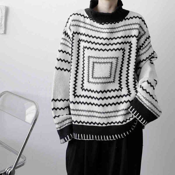 2022 summer striped sleeve large neck sweater winter korean men's fashion geometric coat oversize o-neck clothes tees casual, White;black
2022 summer striped sleeve large neck sweater winter korean men's fashion geometric coat oversize o-neck clothes tees casual, White;black