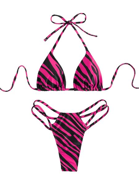 zebra striped print tie back micro triangle thong bikini swimsuit k1bf#, White;black
zebra striped print tie back micro triangle thong bikini swimsuit k1bf#, White;black