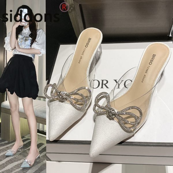 summer 2022 new fairy style outside wearing pointed bow rhinestone buckle crystal transparent baotou sandals slippers women, Black
summer 2022 new fairy style outside wearing pointed bow rhinestone buckle crystal transparent baotou sandals slippers women, Black