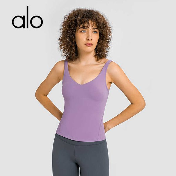 alo sports yoga outfits new v-neck beauty back vest women with chest pad stretch slim long yoga wear, White;red
alo sports yoga outfits new v-neck beauty back vest women with chest pad stretch slim long yoga wear, White;red