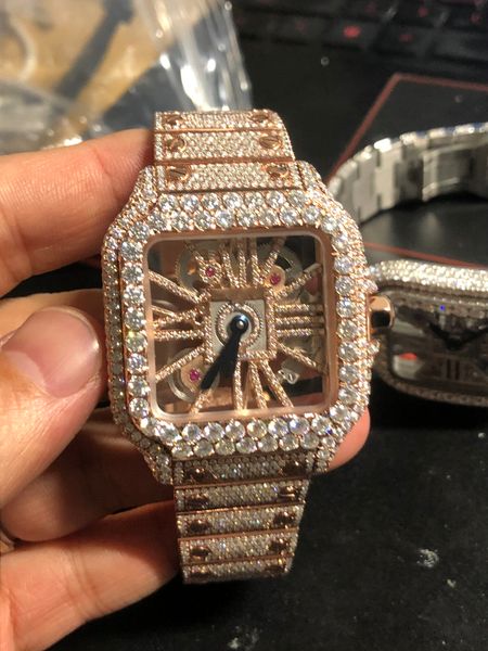 designer watches skeleton silver new moissanite diamonds watch pass test quartz movement men luxury full iced out sapphire watches with box, Slivery;brown
designer watches skeleton silver new moissanite diamonds watch pass test quartz movement men luxury full iced out sapphire watches with box, Slivery;brown