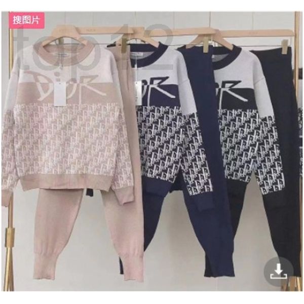 women's tracksuits designer chao d family 2021 autumn and winter new letter jacquard knitted sweater set two-piece round neck coat long, Gray
women's tracksuits designer chao d family 2021 autumn and winter new letter jacquard knitted sweater set two-piece round neck coat long, Gray